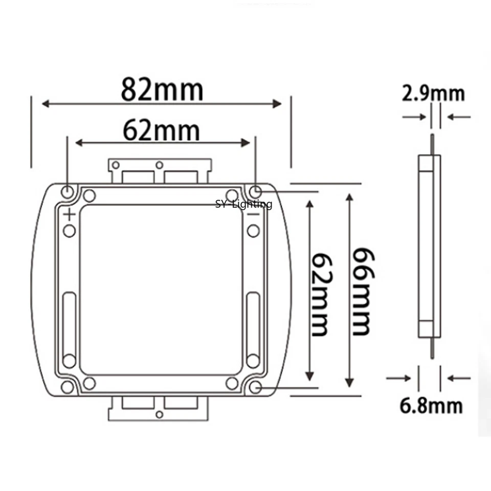 150W Ultra Violett UV Lila 45mil 365nm 395nm Schwarzlicht High Power LED Chip - Bild 3 von 4