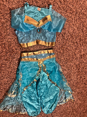 GIRLS PRINCESS JASMIN DISNEY OUTFIT SIZE 5-6