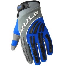 Wulfsport Cub Kids Motocross Shadow Gloves MX Off Road Motorcross Quad Blue
