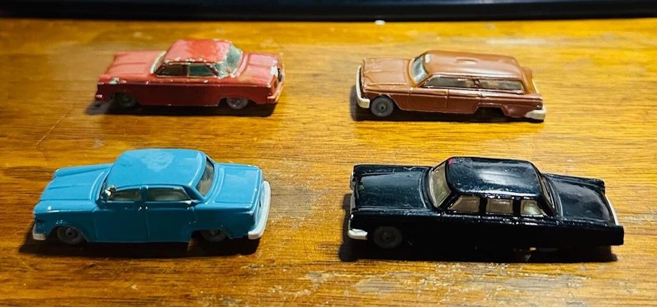 Vintage INGAP 4 Plastic Toy Cars Made In Italy / Fleet-Wood Flavia Corvair Ford - Image 3 of 4