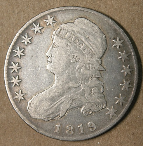 50C 1819 Capped Bust Half Dollar F-VF Detail * AvenueCoin