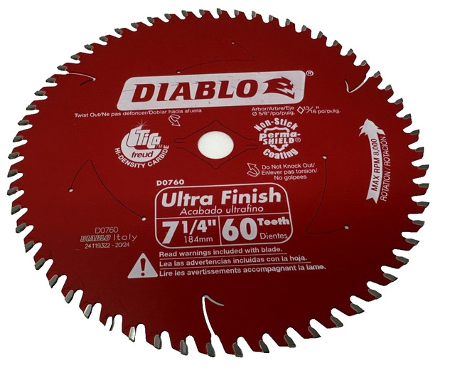 Freud Diablo D0760X Ultra Finish Saw Blade (60T)