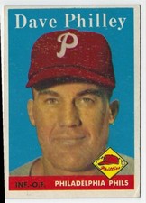 1958 Topps Dave Philley**** Philadelphia Phillies #116