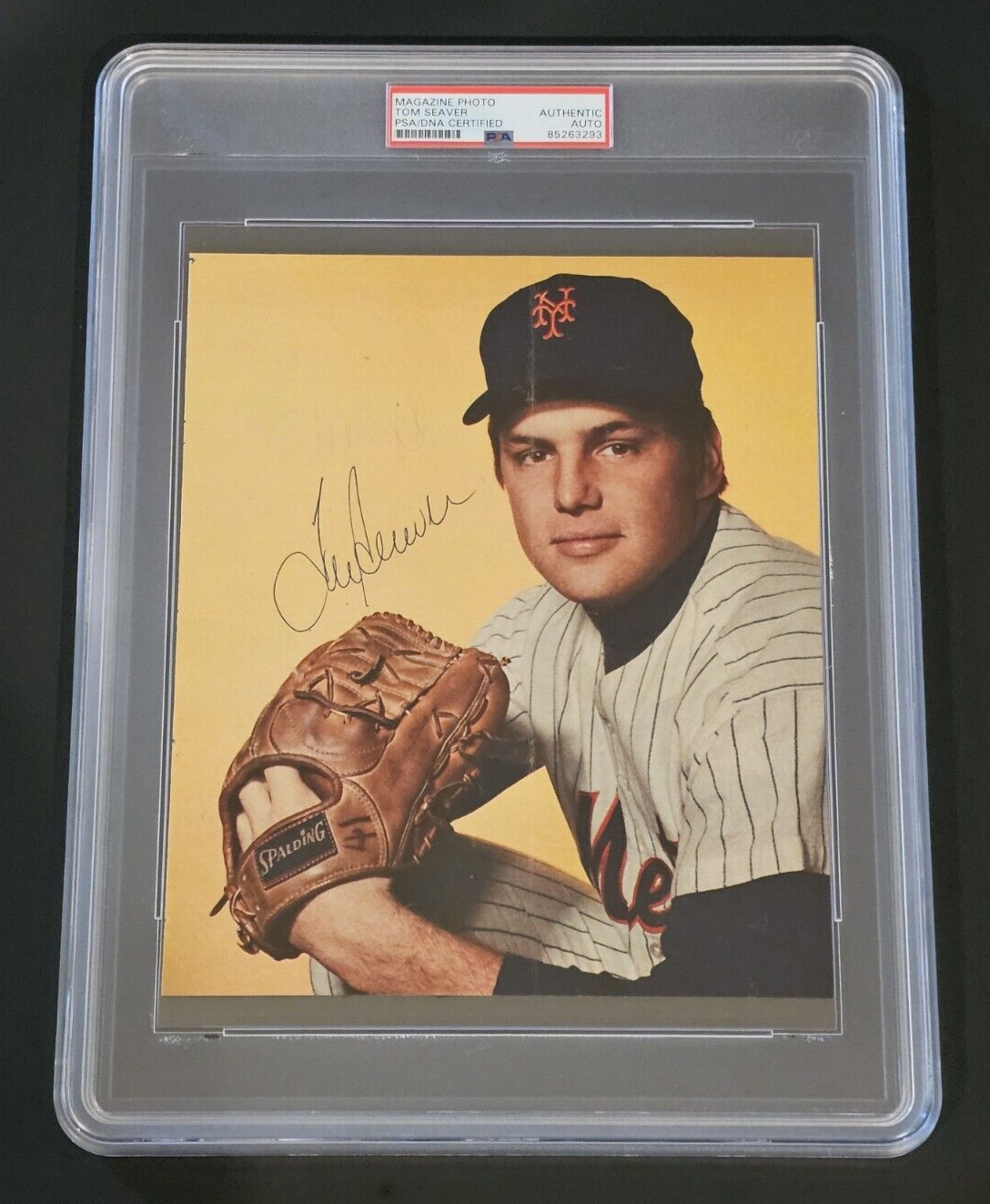 TOM SEAVER Autographed Signed Magazine Photo-HALL OF FAME-NEW YORK METS-PSA 