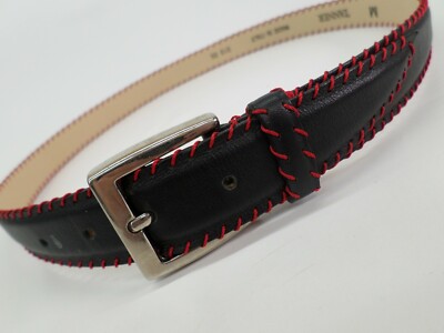 Tanner Genuine Leather Reddish Brown Stitched Belt XS Magnanni Tanner Leather Belt | Nordstrom main image 2