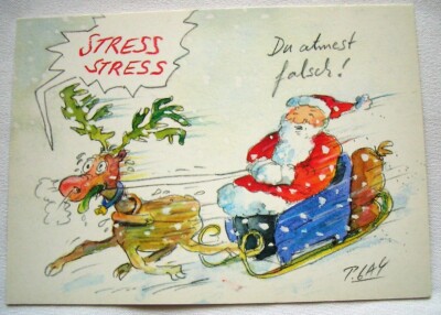 Weihnachts-Postkarte A6 'Burn Out' – Witzig, Frech & Auf 365g Papier | Modern Times