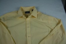 CHAPS RALPH LAUREN MEN'S SIZE XL 17-17 1/2 36/37 YELLOW BUTTON UP SHIRT