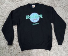 Hard Rock Cafe Orlando Made In USA Vintage Mens Crew Neck Long Sleeve Shirt Sz L