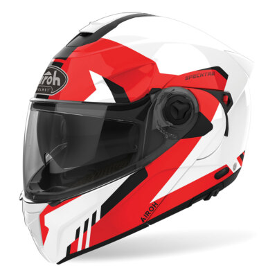 CASCO MODULARE AIROH SPECKTRE CLEVER BIANCO ROSSO LUCIDO