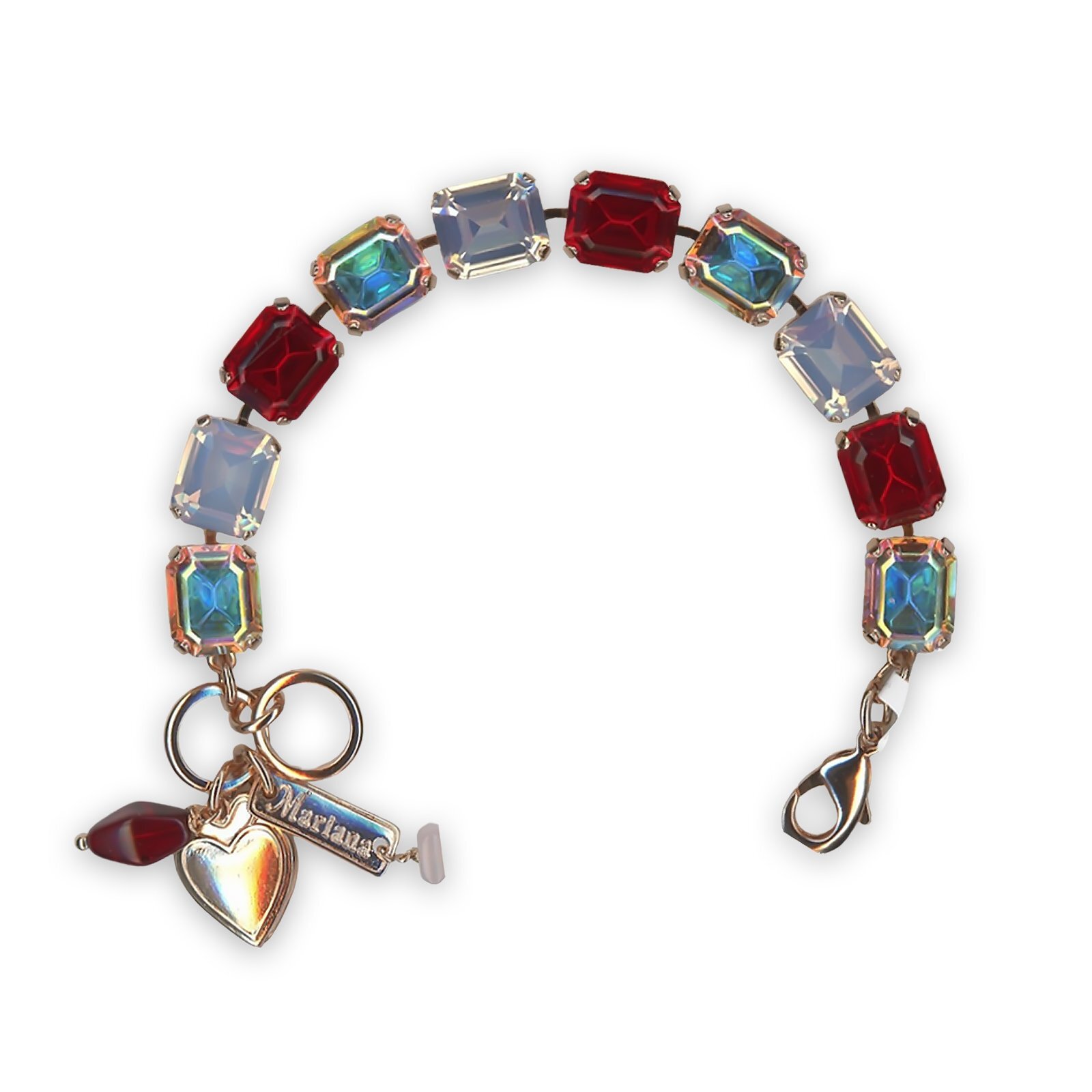 Mariana True Romance Bracelet in Crimson Red & Iridescent Clear-image