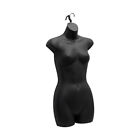 Black Plastic Molded Mannequin Female Woman Hanging Torso Body Shape Form-Pack 2