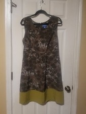 Vera Wang Size 12 Dress Olive Green And Brown
