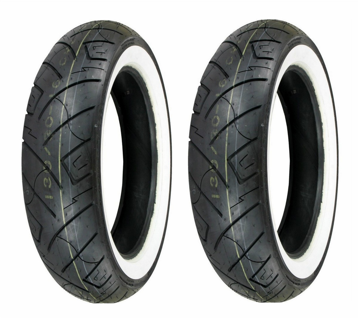 Shinko 130/90-16 & 180/70-15 777 White Wall Tires 06-16 VN900