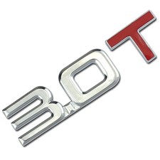 Chromered 3.0 T Metal Turbo Engine Race Motor Swap Emblem Badge Decal For Trunk