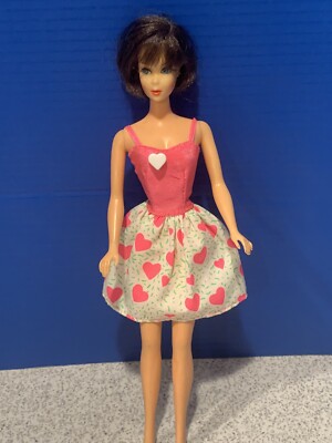 Barbie Doll Pink White Short Spaghetti Strap Dress UK