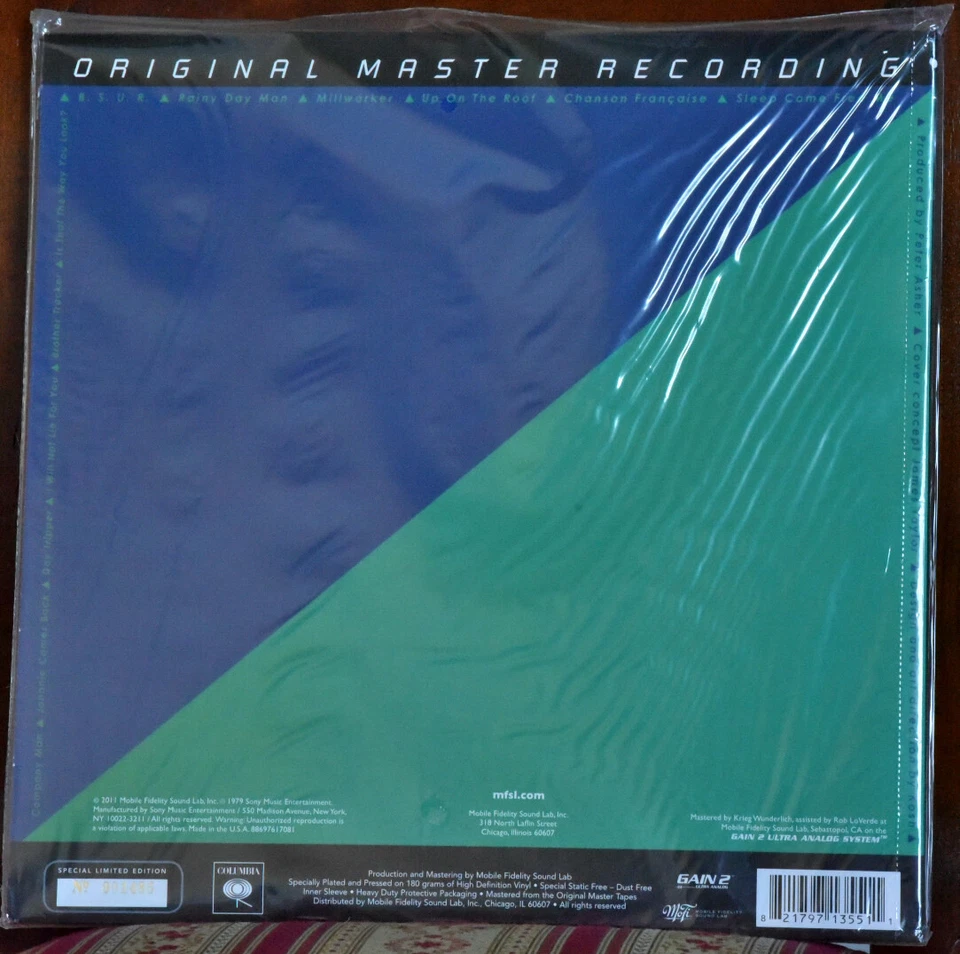 AUDIOPHILE MOBILE FIDELITY MFSL 355 James TAYLOR "Flag" 180g No #1485 SEALED - Image 2 of 2