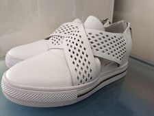 ZAZOU WHITE LEATHER UPPER/LINING SIZE 36 AU 5.5 COMFORT SHOES RRP 179.95 NEW