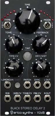 Erica Synths Black Stereo Delay2 Eurorack Module