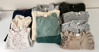 Girl's Mixed Brands Baby Clothes Size 6-9 & 6-12 Lot of 12 Pieces Baby Gap H&M