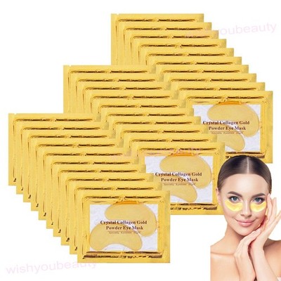 20Pcs Under Eye Gel Pad Crystal Collagen 24k Gold Face Mask Anti Aging Wrinkle