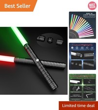 Lightsaber, Metal Hilt Dueling Light Sabers RGB 16 Color FX Sound Doubled Blade