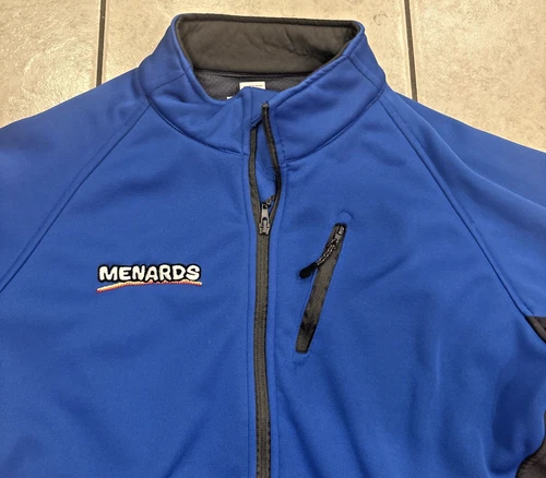 MENS SIZE L MENARDS STORE EMPLOYEE WORK UNIFORM JACKET FULL ZIPPER OUTDOOR image 2