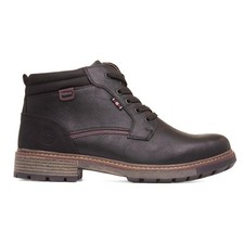 Relife Mens Black Ankle Boots Side Zip Lace Up Water Repellent Vegan SIZE