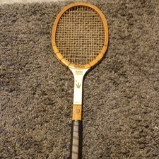 Wilson Jack Kramer Autograph Wooden Tennis Racquet Made in USA Crown Logo