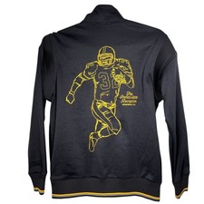 VTG Reebok Greatest Mens Black Pittsburgh Steelers NFL Full Zip Jacket Sz Medium