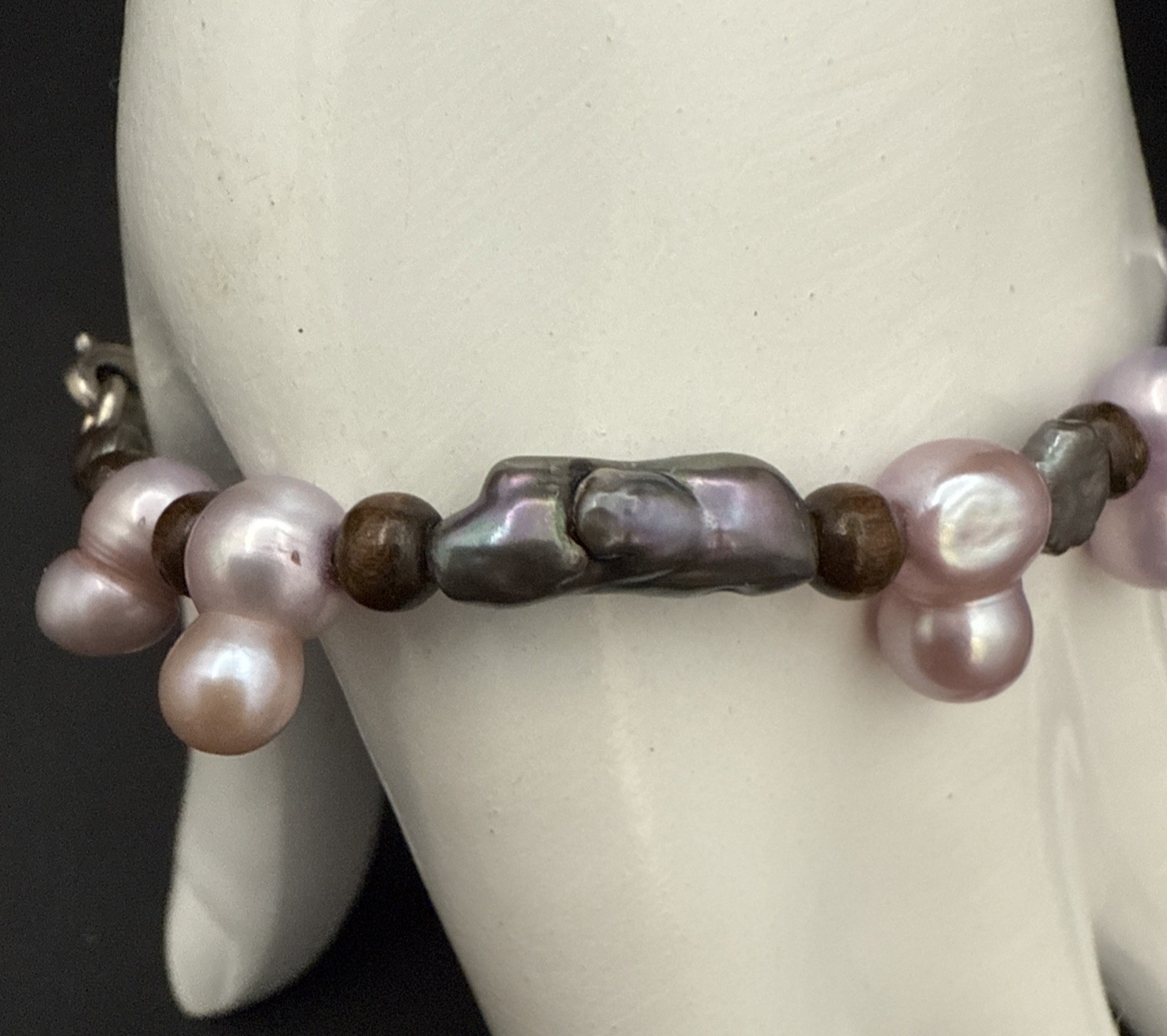 Handmade Bracelet Various Baroque Freshwater Pink… - image 4