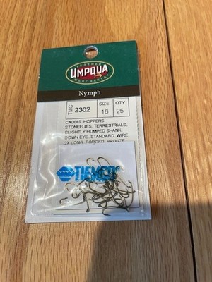 TMC 2302 Size 16 Package of 25 Fly Tying Hooks Tiemco Umpqua