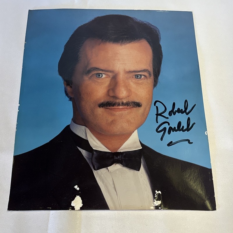 Robert Goulet Signed 8x10 Photo with "Stay Well" Inscription – Broadway Legend