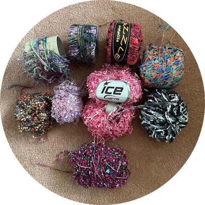 Mixed Lot Novelty Yarns inc Ladder  Some Partial & Some Full * Noro, Ice, Dazzle