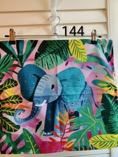 Elephant In Jungle Vibrant Soft Polyester Cushion Cover 45x45cm Plain Reverse