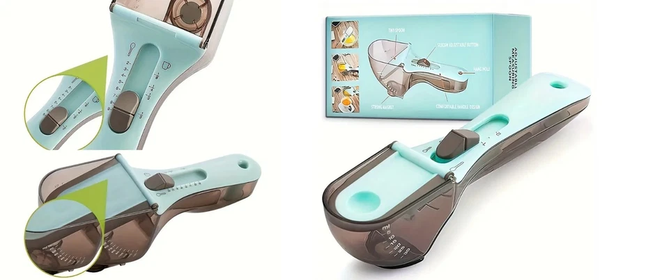 Adjustable Measuring Spoon with Sliding Scale for Dry, Liquid & Powder Ingredien - Image 2 of 4