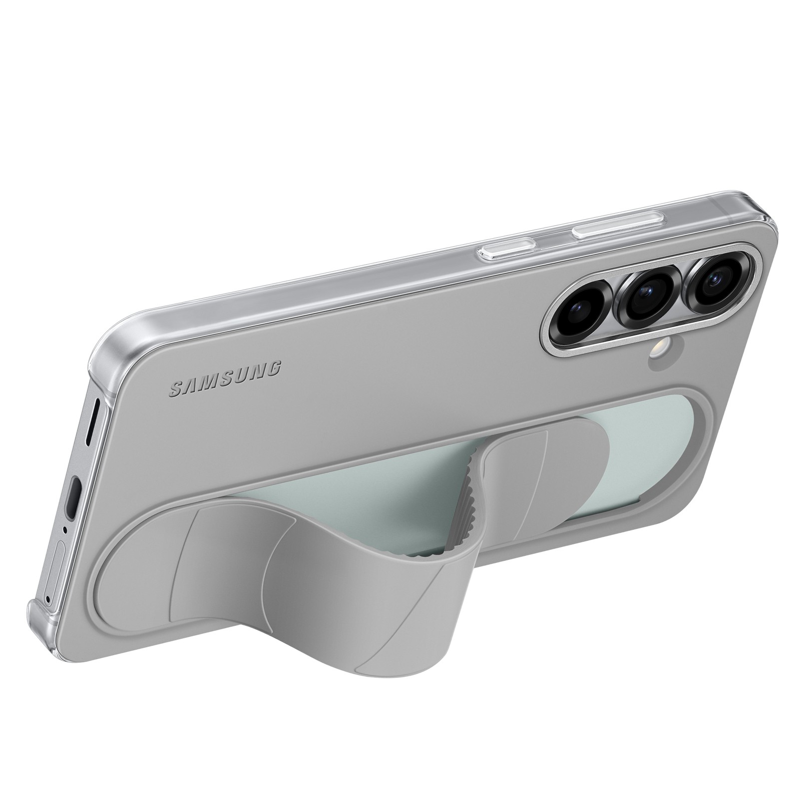 Coque Originale Samsung S25 Plus en Silicone Premium avec Sangle Standing Grip