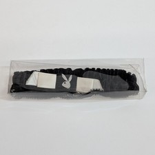 Vintage Playboy Bunny Club Black on Black Lace Garter in Orig. Box