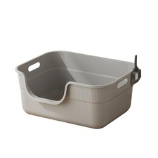 Cat Litter Box Easy Cleaning with Hollow Handles Sturdy with Low Entry