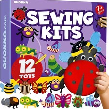 Kids Sewing Kits Age 5-8 - 12 DIY Beginner Sewing Kit for Kids Ages 8-12