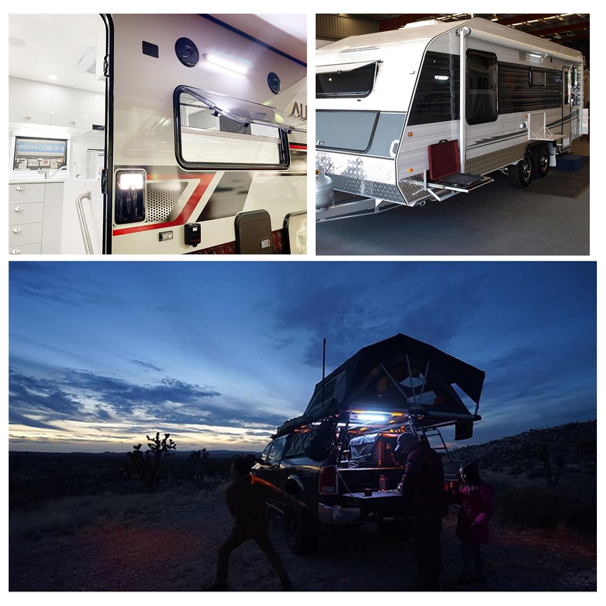 12V LED Awning Porch Light Waterproof Camper Caravan RV Interior Exterior Light