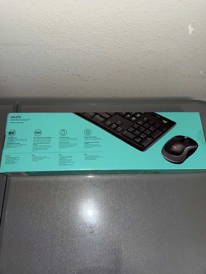 Logitech MK270 Wireless Keyboard Mouse Comb 2.4GHz USB Receiver Windows ChromeOS - Image 2 of 4