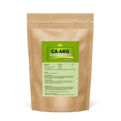 Ca-AKG (Calcium-Alpha-Ketoglutarat), hochrein, vegan, ohne Zusätze, 150 g Beutel