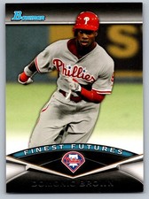2011 Bowman Finest Futures FF12 Domonic Brown Philadelphia Phillies Baseball