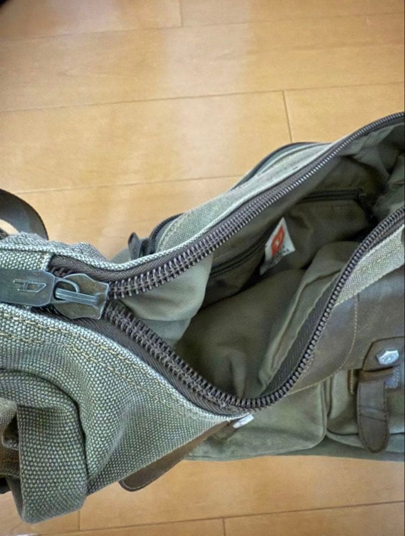 Diesel Military Shoulder Bag Vintage Dark Green Womens Auth From Japan RIN thumbnail 19