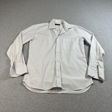 Canali Shirt Mens 16/41 White Blue Stripe Dress Long Sleeve Made in Italy READ