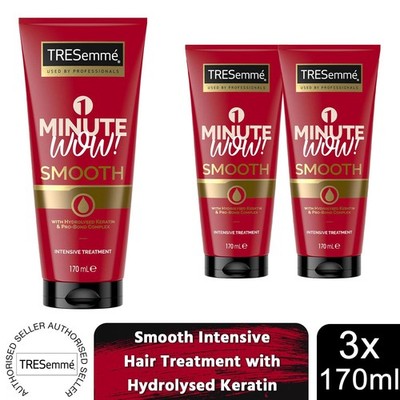 TRESemme 1 Minute WOW Smooth Intensive Haarkur, 3er Pack à 170 ml