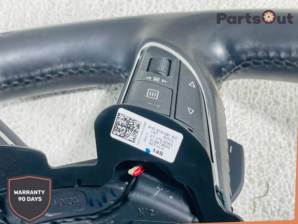 AUDI A8 QUATTRO 2011-2017 - 4 radios cuero volante térmico 4H0419091AC Foto 4 de 4