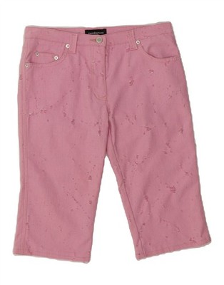 ROCCOBAROCCO Damen Jeans Shorts IT 45 Medium W30 Rosa Baumwolle ZN01