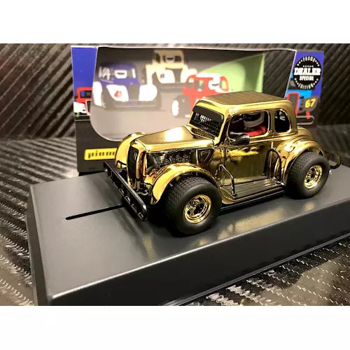Voiture Slot 1/32 Pioneer P117-DS '34 Ford Coupe Gold Chrome