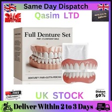 Full Denture Set,Safe Moldable False Teeth Set,Full Dentures for No Teeth